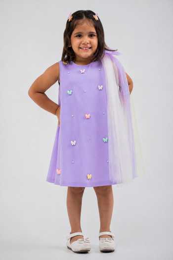 Lil Angels Butterfly Applique Work Dress 