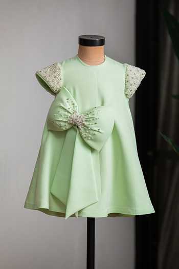 Lil Angels Bow Embellished Dress 