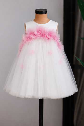 Lil Angels Floral Applique Work Dress 
