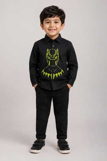 Lil Angels Superhero Print Shirt 