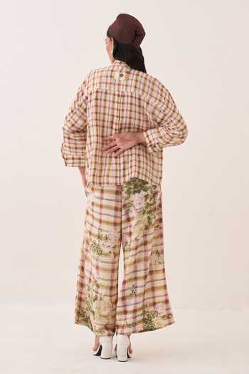 Ofrida Jaali Rose Hand Painted Culottes Pant 