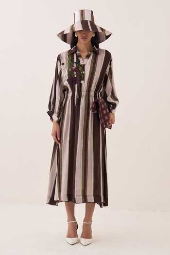 Ofrida Shyam Striped Poem Dress 