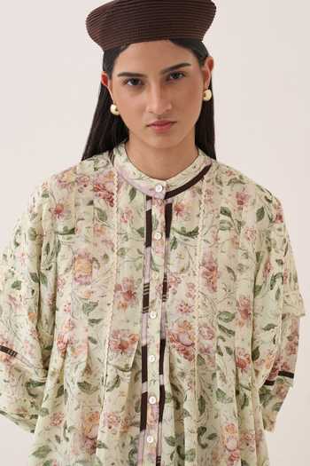 Ofrida Gulzar Boheme Floral Print Top 