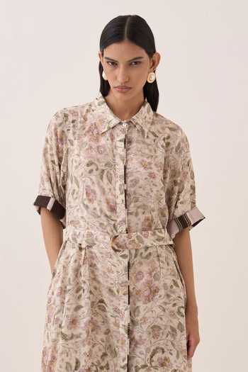 Ofrida Gulzar Floral Print Belt 