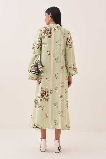 Ofrida Bagiya Print Cotton Slub Dress 