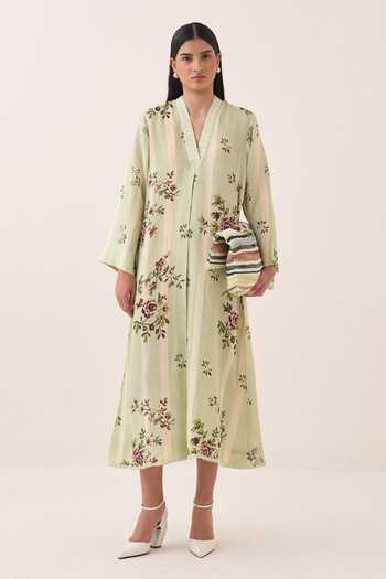 Ofrida Bagiya Print Cotton Slub Dress 