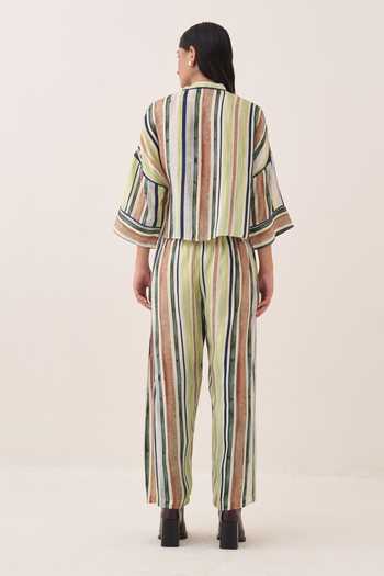 Ofrida Rekha Striped Box Shirt 