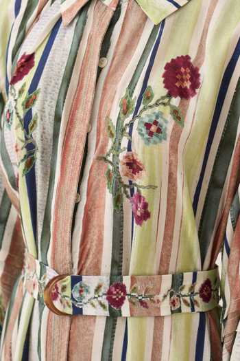 Buy Ofrida Green Rekha Floral Print Belt Buy_Ofrida_Green Rekha Floral Print Belt