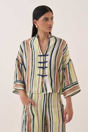 Ofrida Rekha Striped Box Shirt 