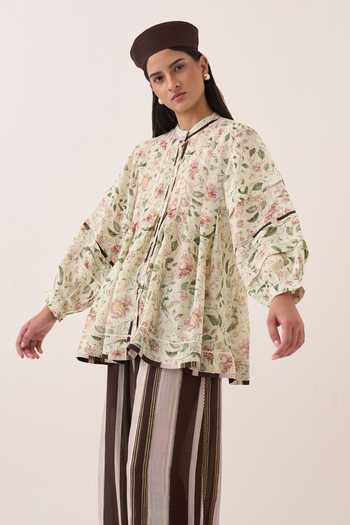 Ofrida Gulzar Boheme Floral Print Top 