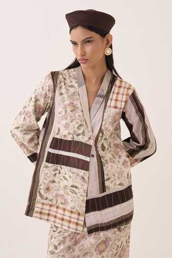 Ofrida Patchwork Hand Painted Jacket 