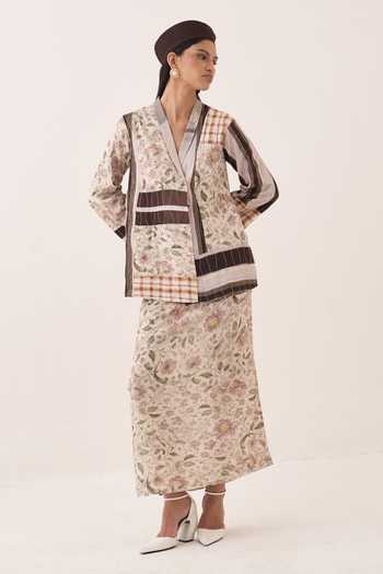 Ofrida Patchwork Hand Painted Jacket 