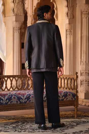 Darzi House Rajgarh Jacket & Draped Kurta Set 
