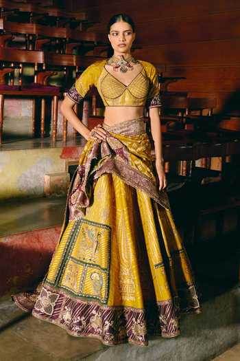 Aditi Gupta Shubh Aarambh Yellow Lehenga Set 