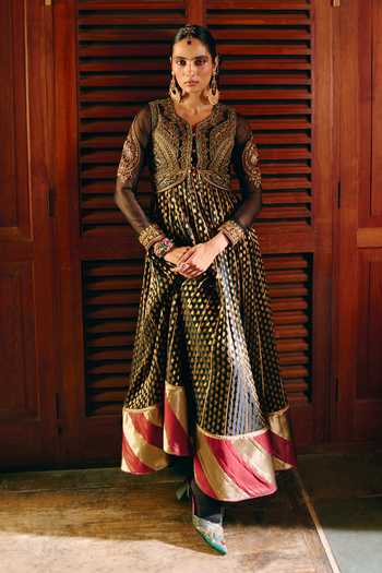 Aditi Gupta Chandrika Embroidered Jacket With Anarkali 