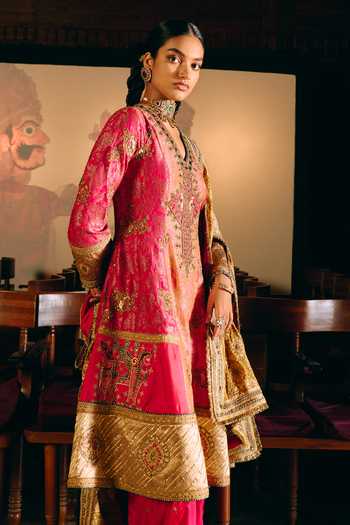Aditi Gupta Gulbahar Embroidered Anarkali Set 