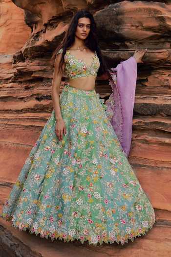 Anushree Reddy Utsa Embroidered Bridal Lehenga Set 