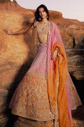 Anushree Reddy Ritie Embroidered Bridal Lehenga Set