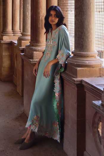 Anushree Reddy Utsa Embroidered Kaftan Set