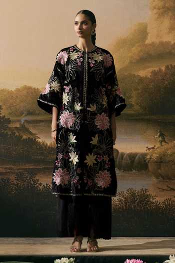 Chandrima Metallic Floral Embellished Jacket