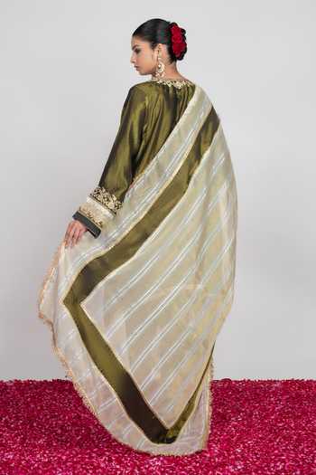 Daljit Sudan Deep Forest Embroidered Kurta Salwar Set 
