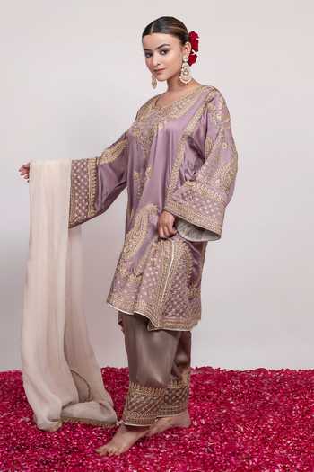 Daljit Sudan Embroidered Pheran Kurta Salwar Set 