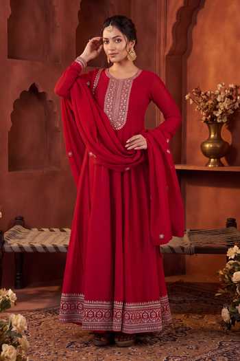 Khwaab By Sanjana Lakhani Embroidered Anarkali Kurta Set 
