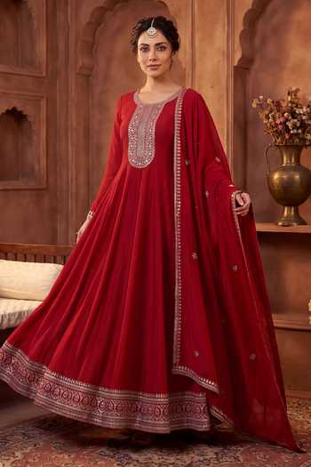 Khwaab By Sanjana Lakhani Embroidered Anarkali Kurta Set 