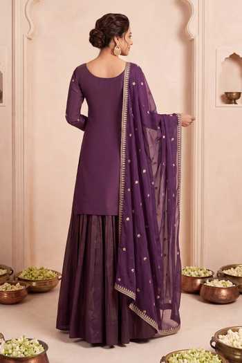 Khwaab By Sanjana Lakhani Embroidered Straight Kurta Palazzo Set 