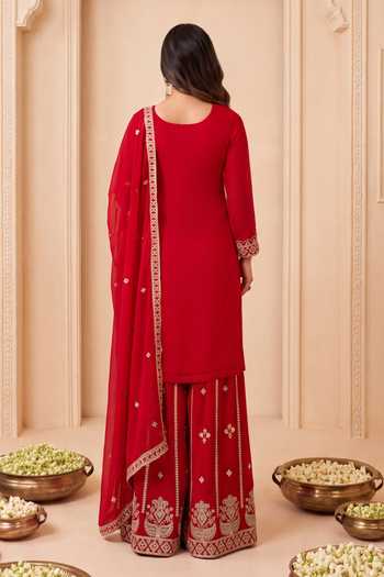 Khwaab By Sanjana Lakhani Hand Embroidered Kurta Set With Sharara 