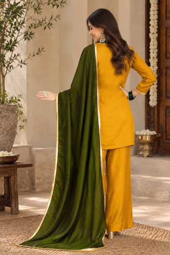 Jhambthreads Paisley Embroidered Kurta Set 