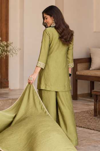 Jhambthreads Mirror Work Kurta Set 
