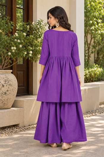 Jhambthreads Yoke Embroidered Anarkali With Palazzo 