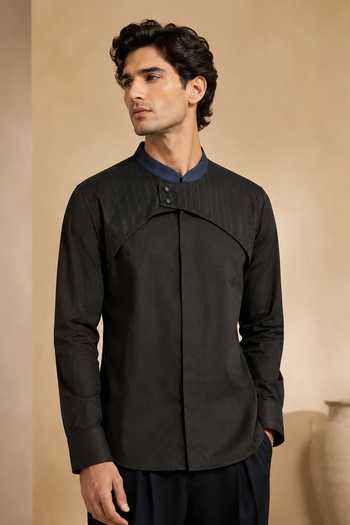 Mayank Modi - Men The Black Sesame Shirt