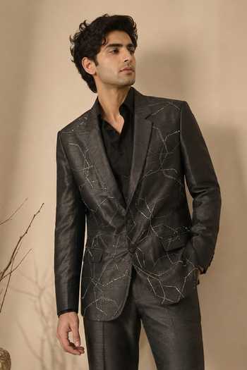 Mayank Modi - Men Midnight Constellation Blazer