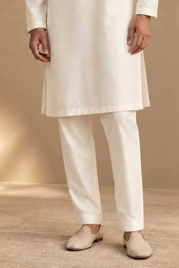 Buy Mayank Modi - Men Ivory Silk, Bemberg The Cream And Spiced Cherry Kurta Set Online at Aza Fashions Buy_Mayank Modi - Men_Ivory Silk, Bemberg The Cream And Spiced Cherry Kurta Set _Online_at_Aza_Fashions