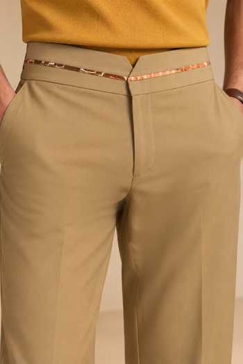 Buy_Mayank Modi - Men_Beige Cotton The Camel Trouser _Online_at_Aza_Fashions