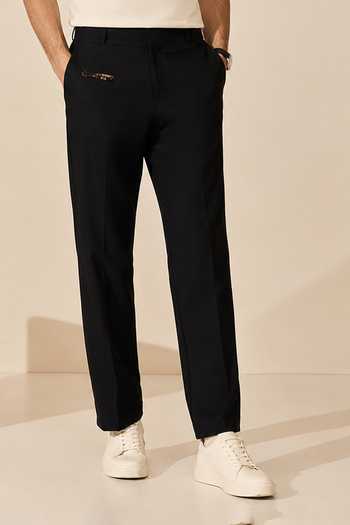 Mayank Modi - Men Black Truffle & Tapestry Trouser