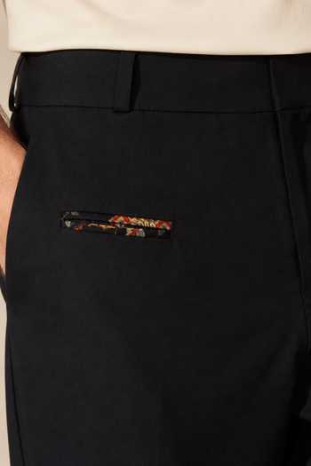 Mayank Modi - Men Black Cotton Truffle And Tapestry Trouser Online at Aza Fashions Mayank Modi - Men_Black Cotton Truffle And Tapestry Trouser _Online_at_Aza_Fashions