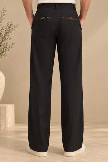 Buy Mayank Modi - Men Black Cotton Truffle And Tapestry Trouser Online at Aza Fashions Buy_Mayank Modi - Men_Black Cotton Truffle And Tapestry Trouser _Online_at_Aza_Fashions