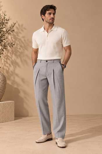 Mayank Modi - Men The Earl Grey Trouser