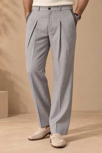 Mayank Modi - Men The Earl Grey Trouser