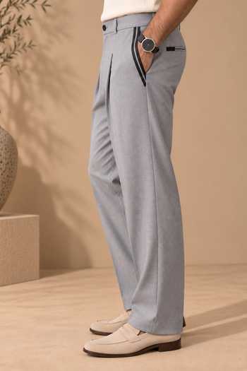 Buy Mayank Modi - Men Grey Cotton The Earl Trouser Online at Aza Fashions Buy_Mayank Modi - Men_Grey Cotton The Earl Trouser _Online_at_Aza_Fashions
