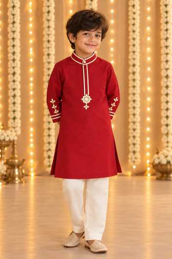 MI Dulce An'Ya Zardozi Embroidered Kurta Set