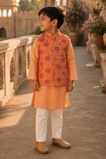 MI Dulce An'Ya Printed Bundi & Kurta Set