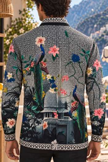 Mr. Ajay Kumar Riyaz Black Printed Shirt 