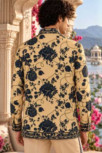 Mr. Ajay Kumar Aakrosh Midnight Floral Print Shirt 