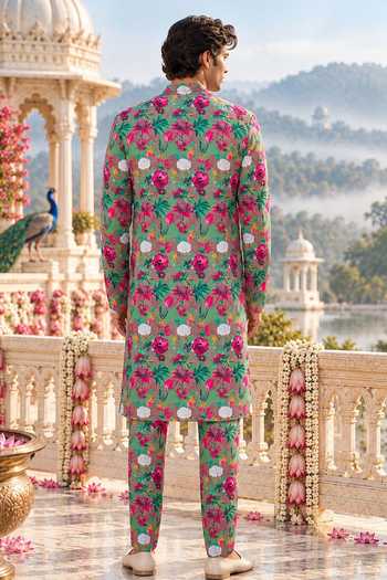 Mr. Ajay Kumar Arya Floral Print Kurta & Pant Co-Ord Set