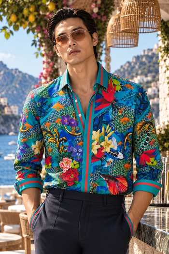 Mr. Ajay Kumar Aquaman Tropical Print Shirt