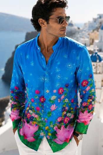 Mr. Ajay Kumar Canvas Bloom Print Shirt